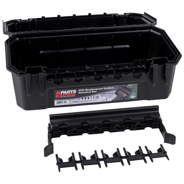 Main product image for Landscape IP54 Weatherproof Outdoor Electrical Box 7" x 12-1/2" x 5" - Black 320-4005